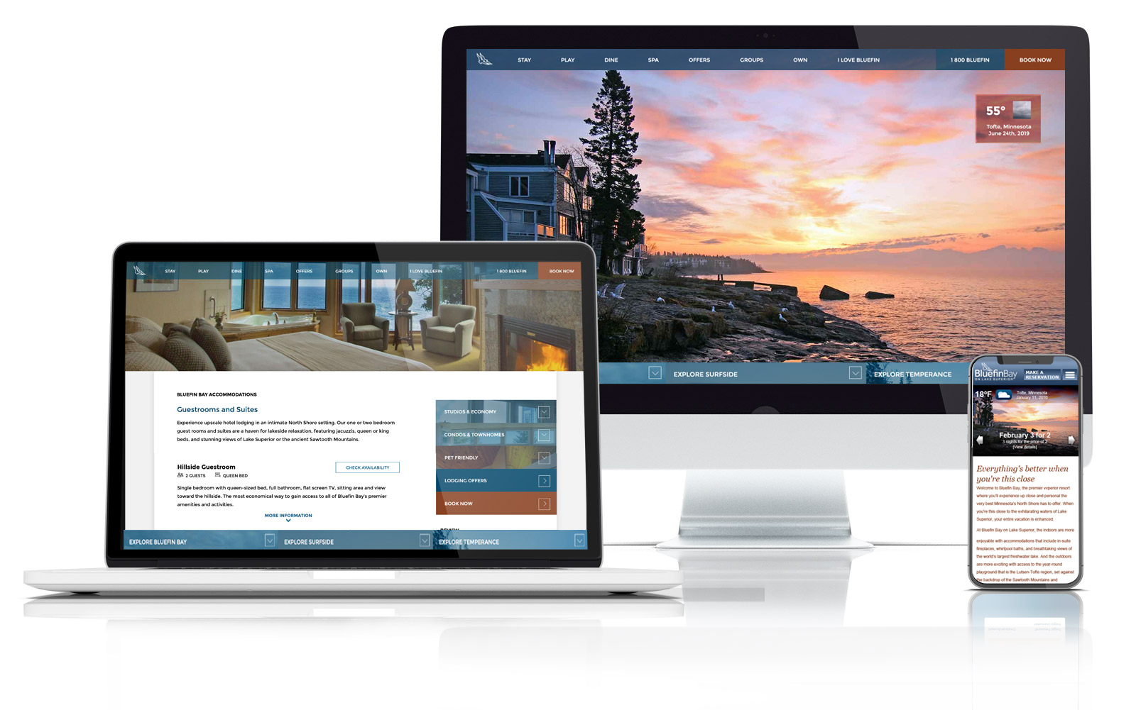 Bluefin Bay website development