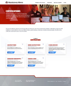 Manufacturers Alliance responsive web design