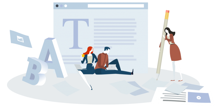 Illustration of web content
