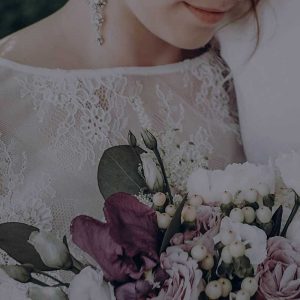 Bride holding a bouquet