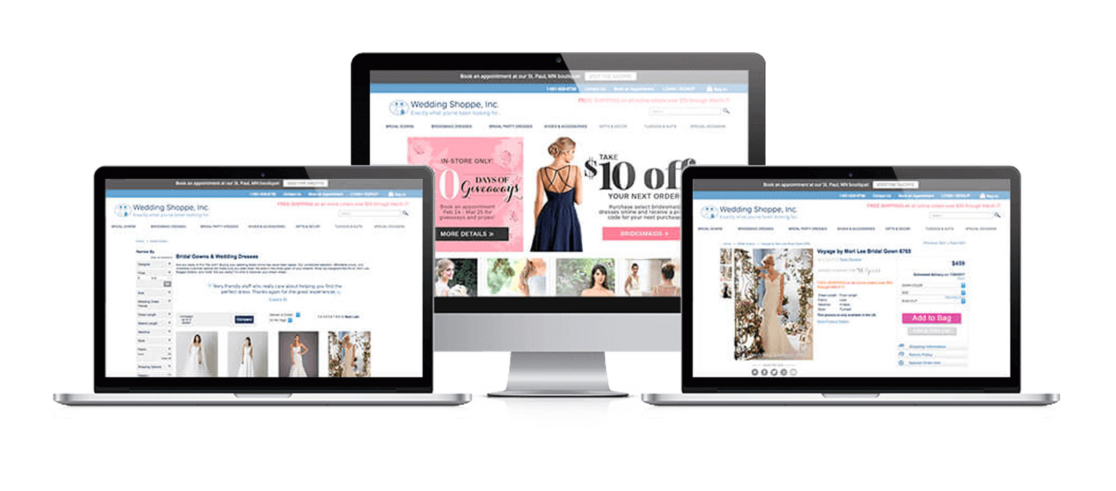 Wedding Shoppe web development